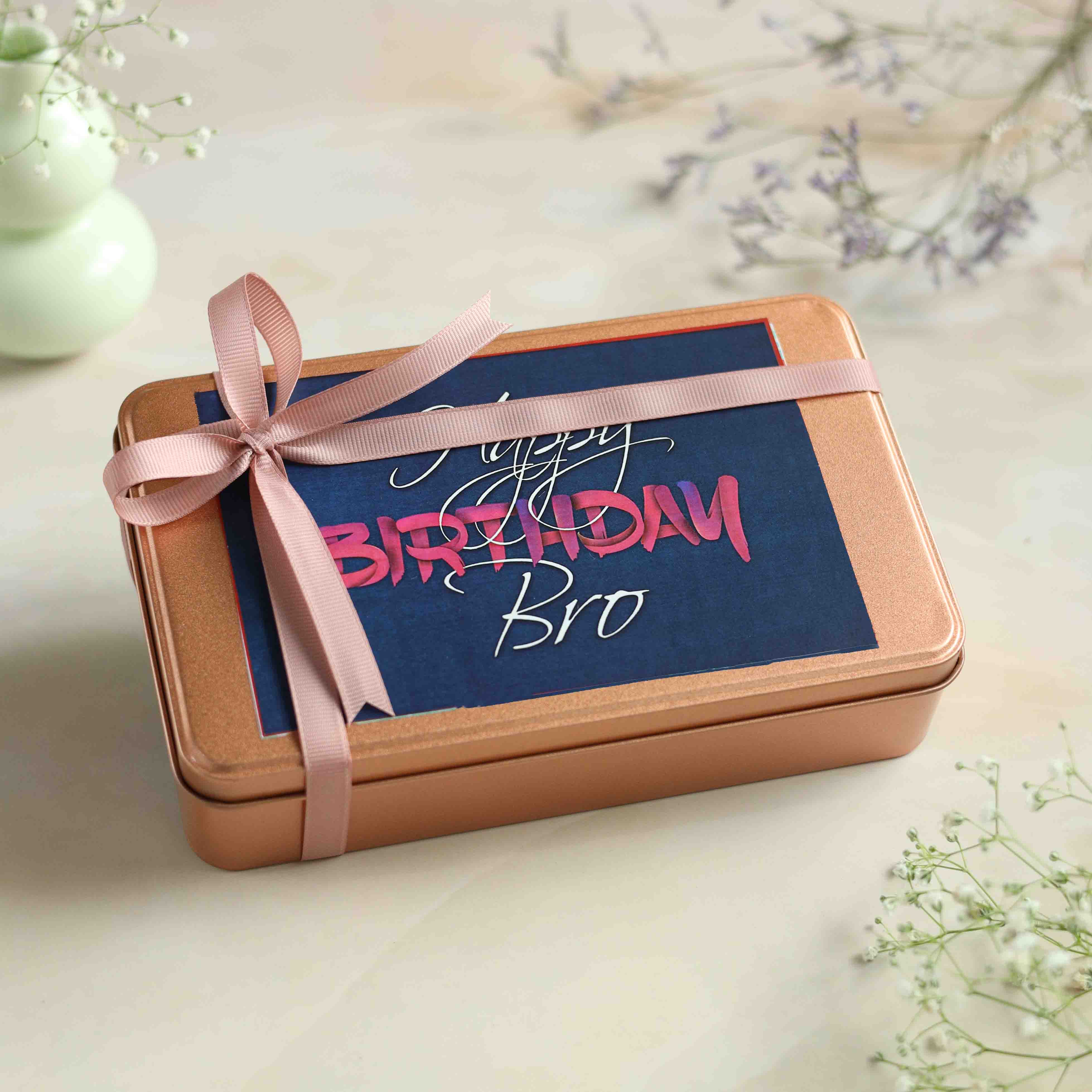 Happy Birthday Bro Box Of Cookies 300 gms (Eggless) | Ovenfresh